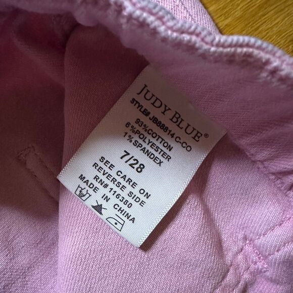 Judy Blue High Waist Garment Dyed Pink Jogger Denim 7/28 - Picture 5 of 11